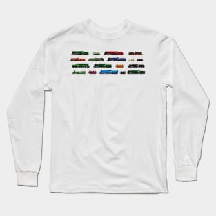 Iconic British Steam Trains Long Sleeve T-Shirt